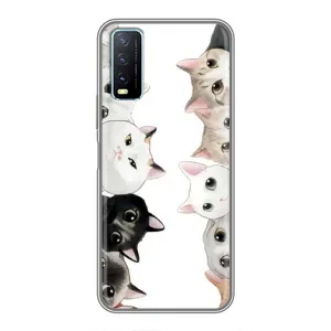 Силіконовий чохол з котиком для ViVO Y20 (Коти)
