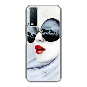 Чехол с картинкой Модные Девчонки ViVO Y20 (Любительница коней)