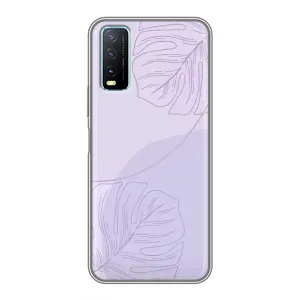 Чохол квітковий дизайн для ViVO Y20 (Монстера фіолетова)