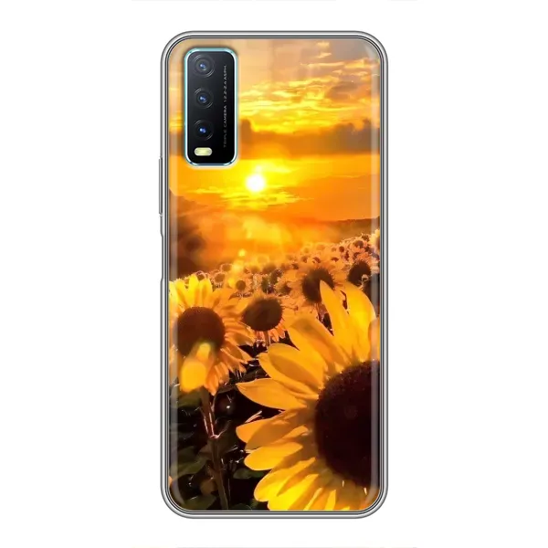 Чехол с рисунком «поле подсолнухов» для Vivo Y20