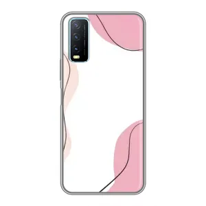 Чохол квітковий дизайн для ViVO Y20 (Рожевий фон)