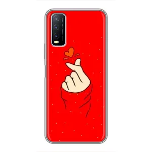 Чохол (Знак сердечка) для ViVO Y20 (Сердечко на червоному)