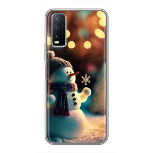 Чехлы на Новый Год ViVO Y20 (Снеговик праздничный)