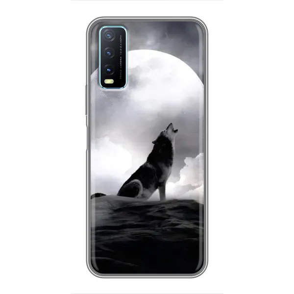 Чехол с рисунком «Волк и луна» для Vivo Y20 Чехол с рисунком «Волк и луна» для Vivo Y20