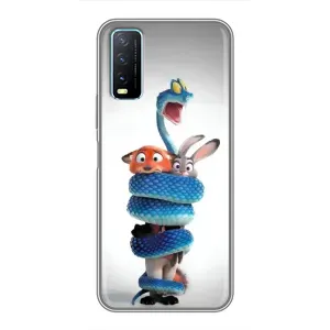 Силиконовый чехол с принтом Зоотрополіс для ViVO Y20 (Змея Зоо)
