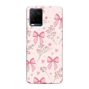 Чехол банты для Vivo Y21 / Y21s (Банты с цветами)