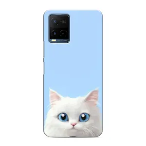 Чехол на тематику: Коты для Vivo Y21 / Y21s (Белый кот)