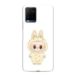 Чехол с принтом Лабубу для Vivo Y21 / Y21s (Бежевый Лабубу)