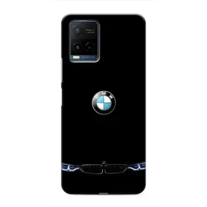 Силиконовый бампер с картинкой машины на Vivo Y21 / Y21s (Черный BMW)