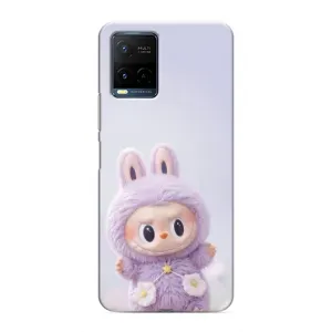 Чехол с принтом Лабубу для Vivo Y21 / Y21s (Фиолетовый Лабубу)