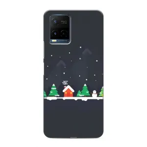 Силиконовый бампер на рождество для Vivo Y21 / Y21s (Город зимний)
