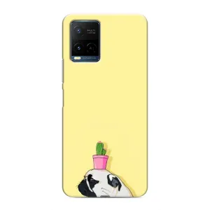 Бампер для Vivo Y21 / Y21s с картинкой "Песики" (Кактус на голове)