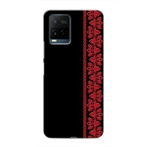 Силиконовый Чехол на Vivo Y21 / Y21s (Красная Вышиванка)