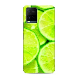 Чехол с изображением вкусной еды для Vivo Y21 / Y21s (Лайм)