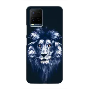 Чехол с картинкой на Vivo Y21 / Y21s (Лев - синий)