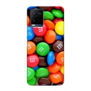 Чехол с изображением вкусной еды для Vivo Y21 / Y21s (Разноцветные M&M'S)