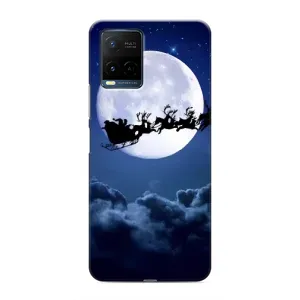 Чехол Санта Клаус для Vivo Y21 / Y21s (Санта - луна)