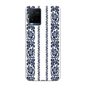 Силіконовый Чохол на Vivo Y21 / Y21s з картинкой Вишиванки (Синя вишиванка)