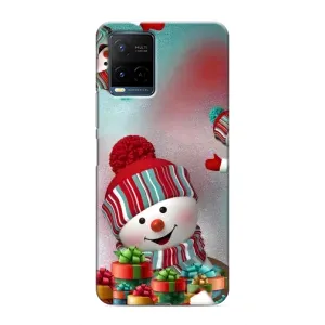 Чехлы на Новый Год Vivo Y21 / Y21s (Снеговик в шапке)