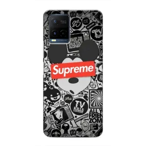 Чехол с Брендами одежды на Виво Y21 (Supreme Маус)