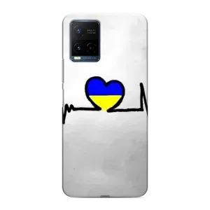 Силіконовий Чохол  на Vivo Y21 / Y21s (Я-Україна) (Українська кардіограма)
