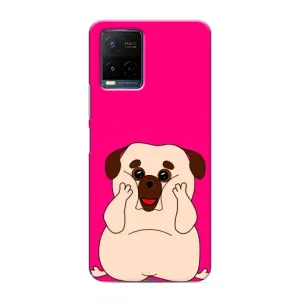 Чехол (ТПУ) Милые собачки для Vivo Y21 / Y21s (Веселый Мопсик)