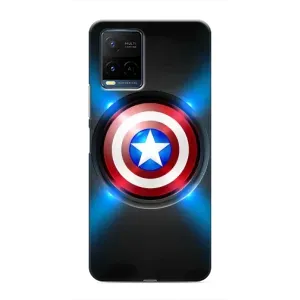 Чехол с Щитом Капитана Америки на Vivo Y21 / Y21s (Яркий Щит Капитана)