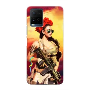 ЗСУ Чохли (TPU) для Vivo Y21 / Y21s (Жінка солдат)