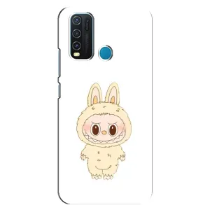 Чехол с принтом Лабубу для ViVO Y30 (Бежевый Лабубу)