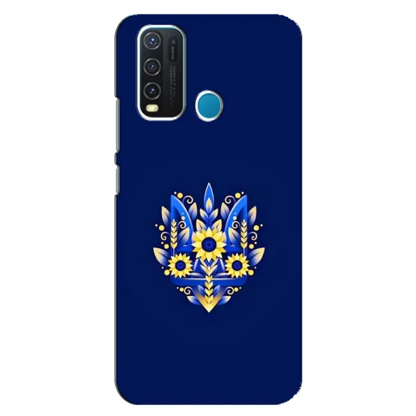 Чехол с рисунком «Цветущий Герб» для Vivo Y30