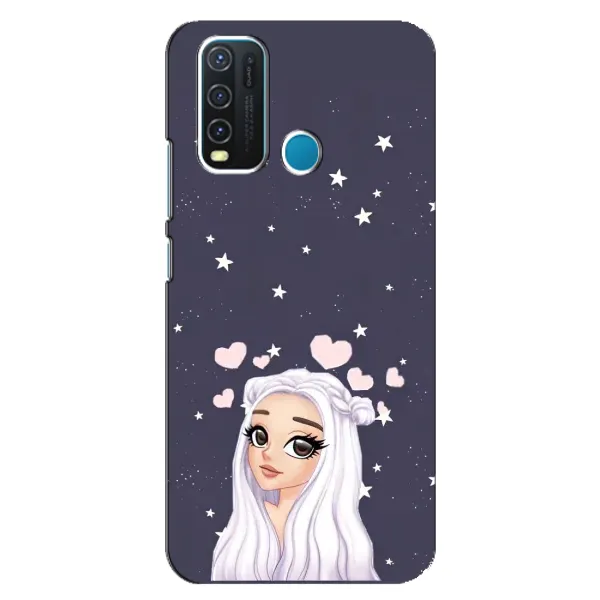 Чехол с рисунком «Девушка и сердечки» для Vivo Y30 Чехол с рисунком «Девушка и сердечки» для Vivo Y30