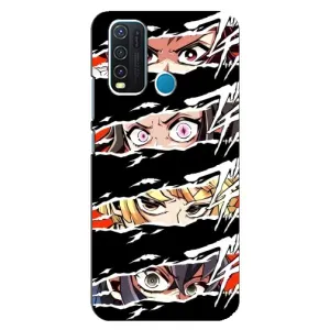 Силіконові чохлі з очіма Anime для Віво У30 (Очі на чорному)