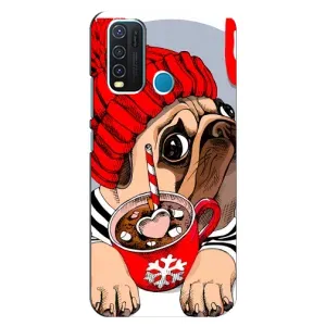 Бампер для ViVO Y30 с картинкой "Песики" (Грустная собака)