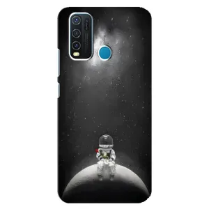 Силіконовый Чохол з принтом "Космонавти" на ViVO Y30 (Космонавт романтик)