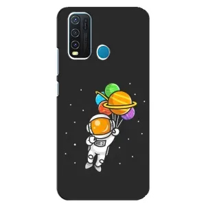Силіконовый Чохол з принтом "Космонавти" на ViVO Y30 (Космонавт з кульками)