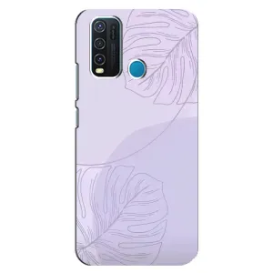 Чохол квітковий дизайн для ViVO Y30 (Монстера фіолетова)
