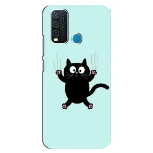Силіконовий чохол з котиком для ViVO Y30 (Падаючий кіт)