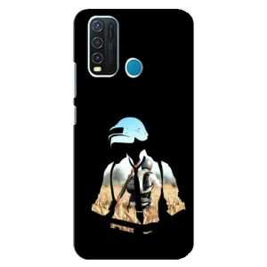 Силиконовый чехол с картинкой "Герой Pubg" на ViVO Y30 (Пубг мен)