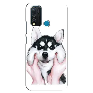 Бампер для ViVO Y30 з картинкою "Песики" (Собака Хаскі)