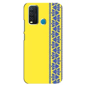 Силіконовый Чохол на ViVO Y30 (Вишиванка на жовтому фоні)