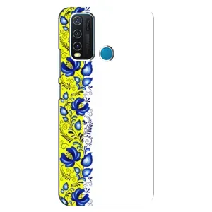 Силіконовый Чохол на ViVO Y30 з картинкой Вишиванки (Жовто-біла вишиванка)