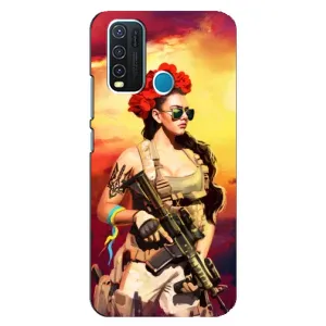 ЗСУ Чохли (TPU) для ViVO Y30 (Жінка солдат)