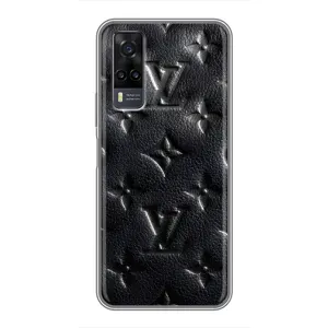 Текстурный Чехол Louis Vuitton для Виво Y31 (Черный ЛВ)