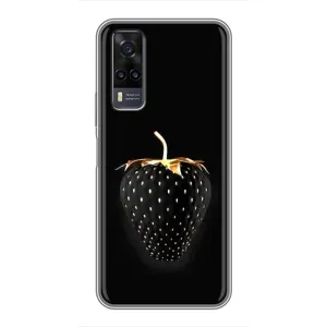 Чехол с изображением вкусной еды для ViVO Y31 (Чёрная клубника)