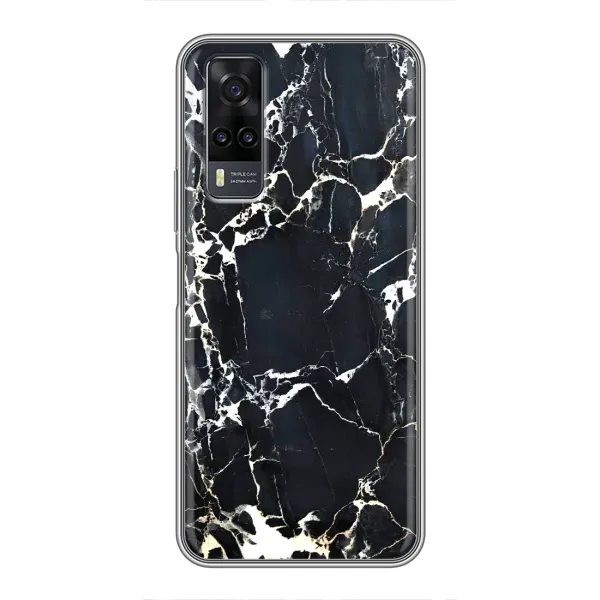 Чехол с рисунком «Чёрный мрамор» для Vivo Y31