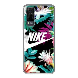 Силиконовый Чехол на ViVO Y31 с картинкой Nike (Цветочный Nike)
