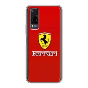 Силиконовый бампер с картинкой машины на ViVO Y31 (Ferrari Logo)