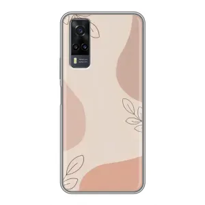 Чехол цветочный дизайн для ViVO Y31 (Коричневый фон)
