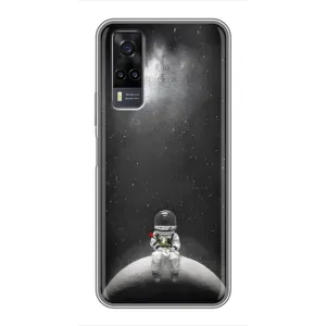 Силиконовый Чехол с принтом "Космонавты" на ViVO Y31 (Космонавт романтик)