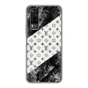 Чехол Стиль Louis Vuitton на ViVO Y31 (LV на белом)
